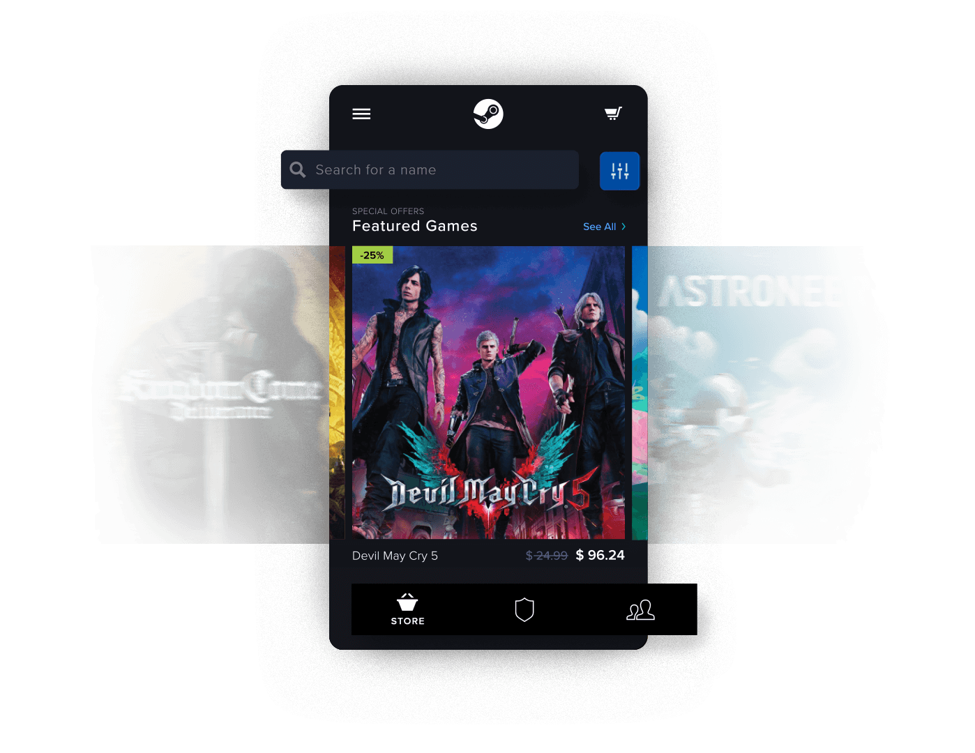 Steam Store App Concept by Lay on Dribbble